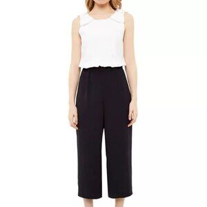 Ted Baker Black White Eloweez Bow Shoulder Culotte Jumpsuit - Ted Sz 2 (US 4-6)